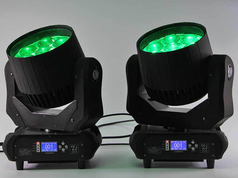 7PCS 40W 4IN1 LED移动头束变焦清洗灯